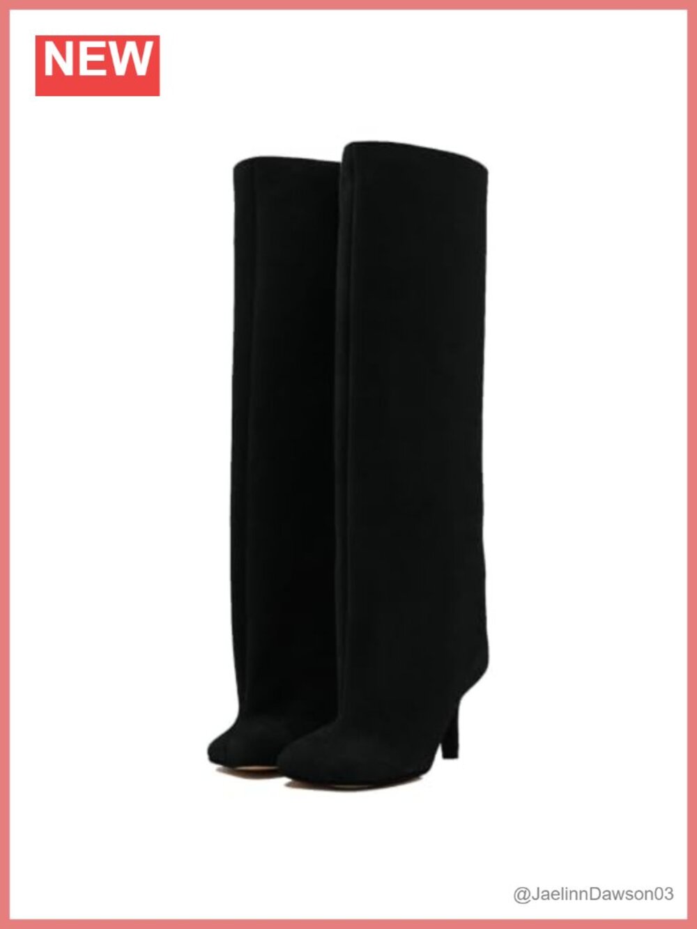 Knee High Boots Wide Calf Women Suede Square Toe Slouchy Fall Fashion Boots